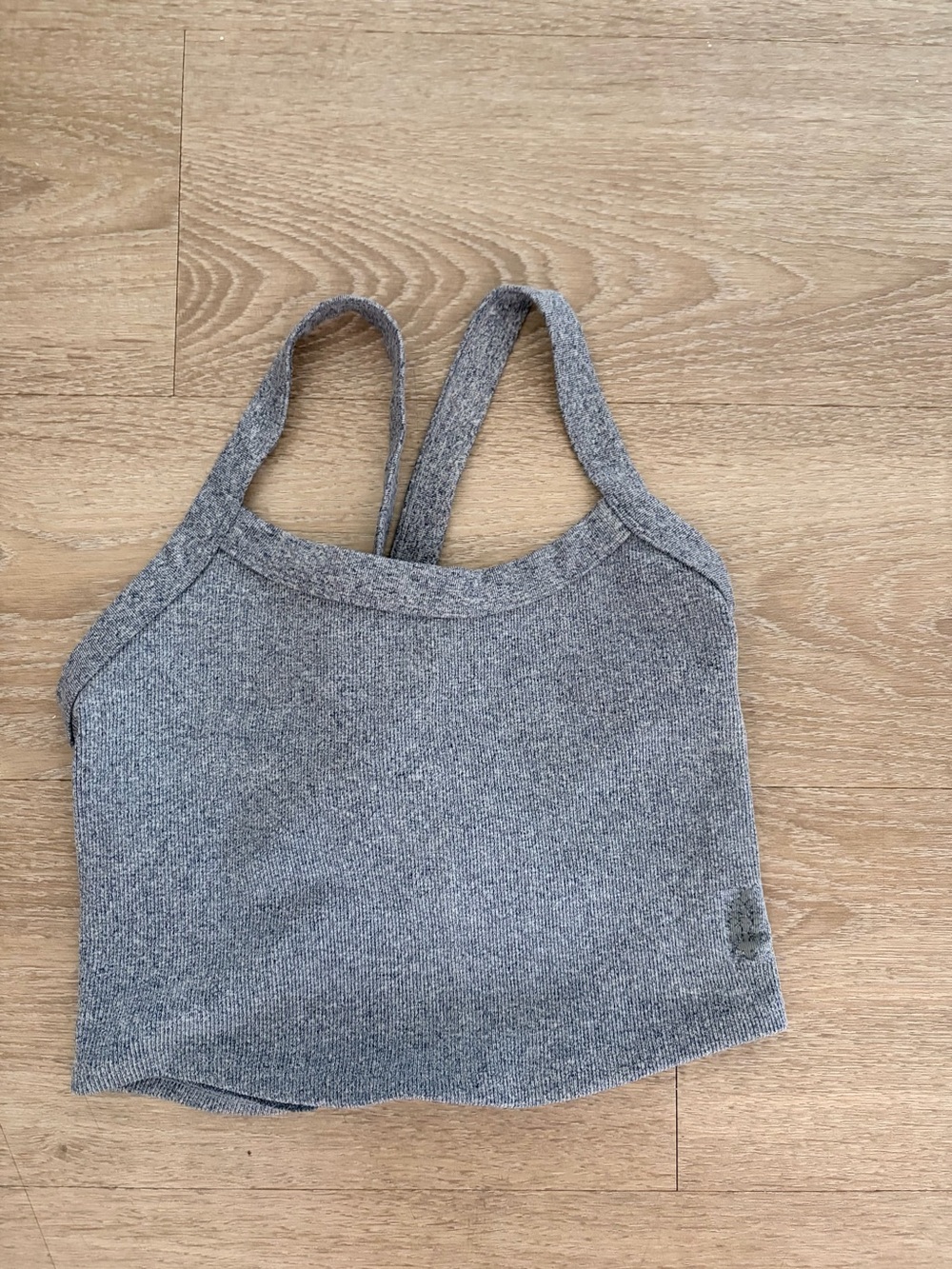 FP Movement by Free People Heather Gray Knit Crop Tank